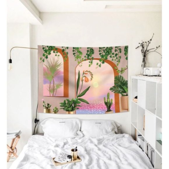 Pink Floral Tapestry 🌷🌿 - Picture 2 of 3